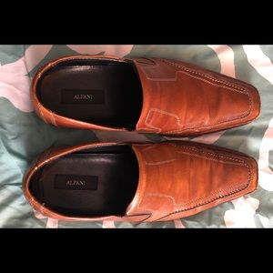 Alfani leather slip-ons